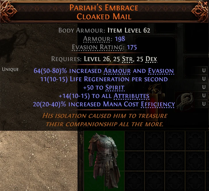 PARIAH'S EMBRACE CLOAKED MAIL