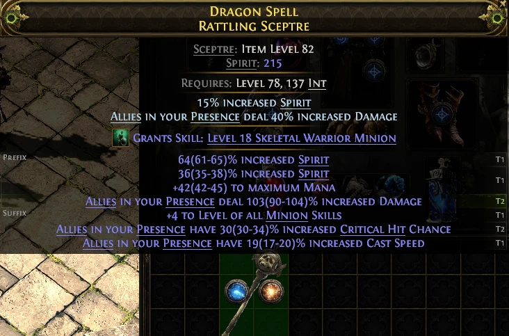 DRAGON SPELL RATTLING SCEPTRE