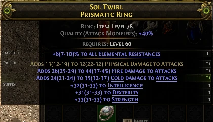 SOL TWIRL PRISMATIC RING