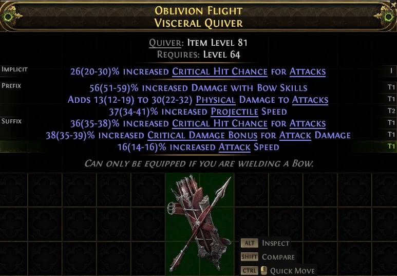 OBLIVION FLIGHT VISCERAL QUIVER