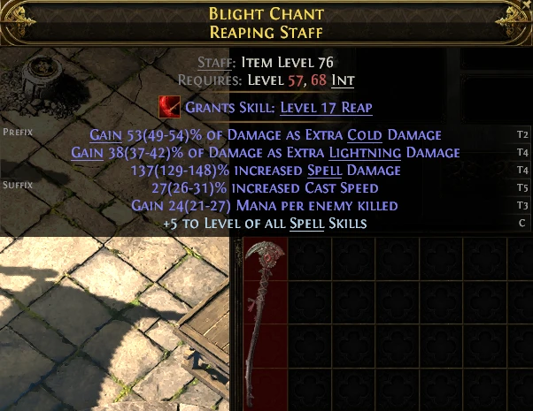 BLIGHT CHANT REAPING STAFF