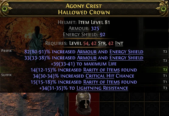 AGONY CREST HALLOWED CROWN