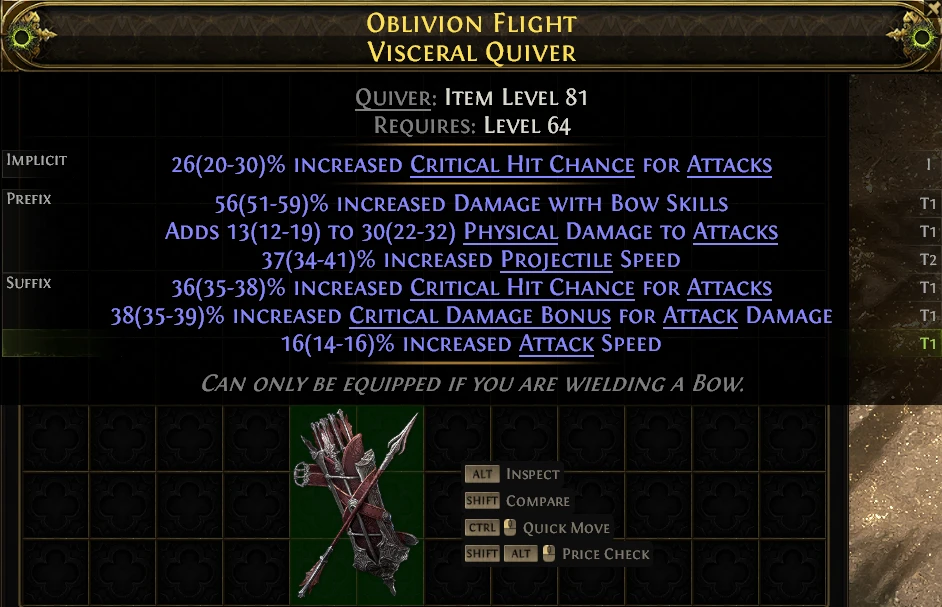 OBLIVION FLIGHT VISCERAL QUIVER