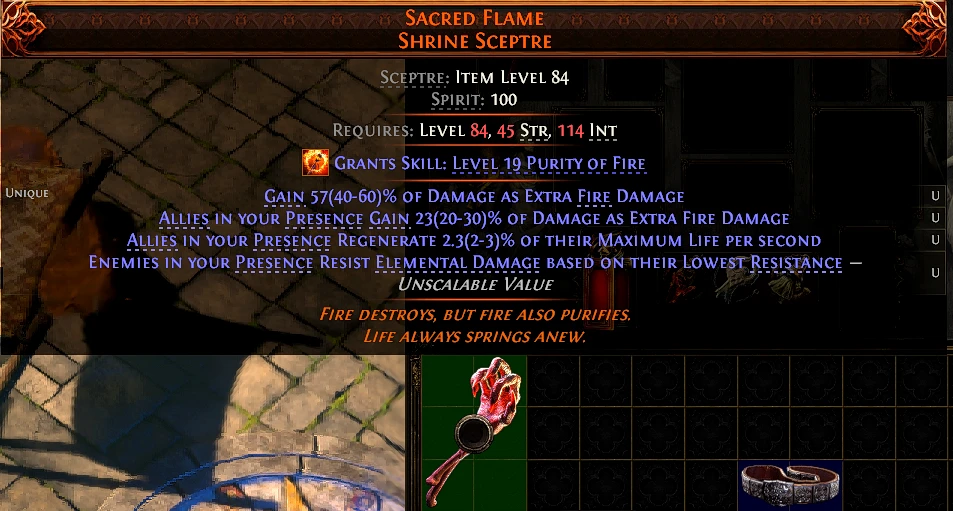 SACRED FLAME SHRINE SCEPTRE