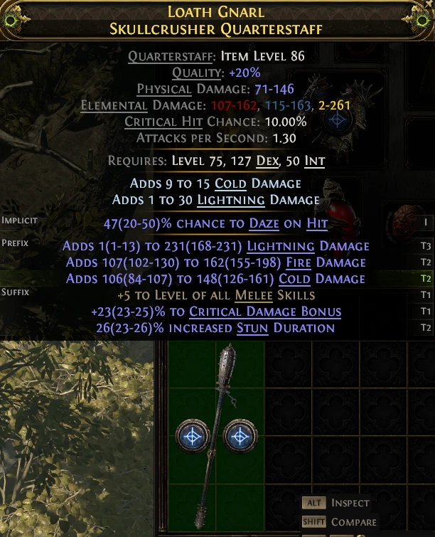 LOATH GNARL SKULLCRUSHER QUARTERSTAFF