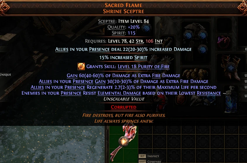 SACRED FLAME SHRINE SCEPTRE