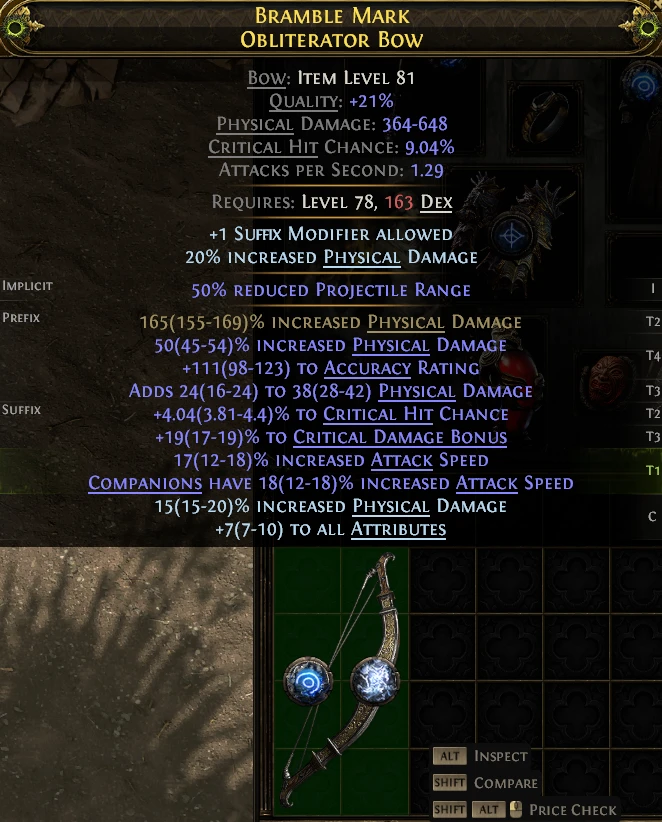 BRAMBLE MARK OBLITERATOR Bow
