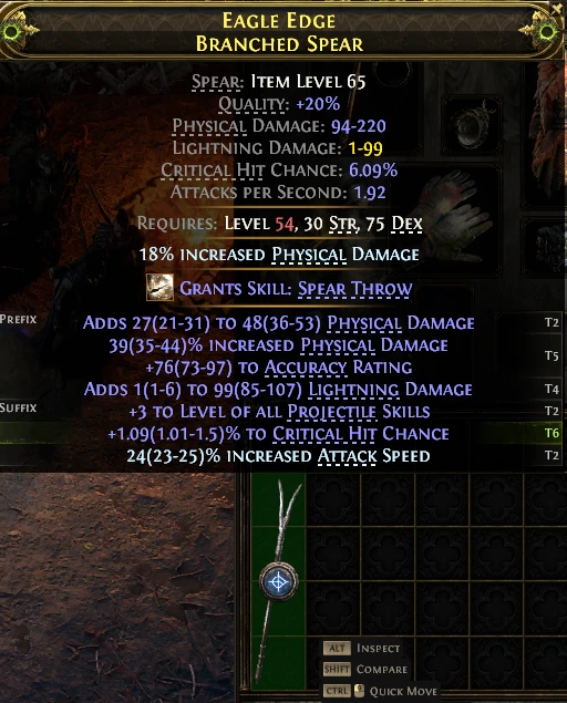 EAGLE EDGE BRANCHED SPEAR