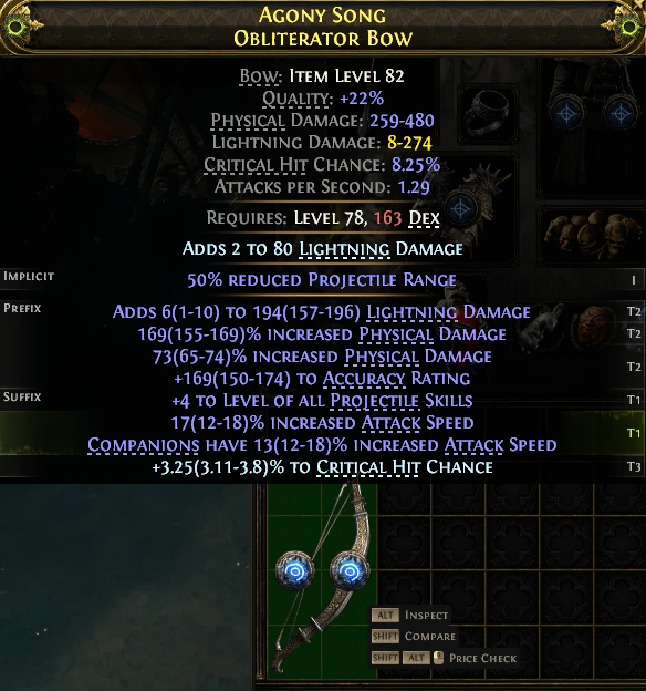 AGONY SONG OBLITERATOR Bow