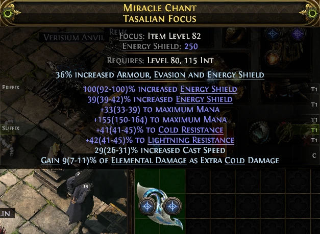 MIRACLE CHANT TASALIAN Focus REW VERISIUM ANVIL