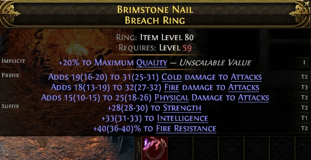 BRIMSTONE NAIL BREACH RING