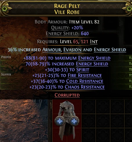 RAGE PELT VILE ROBE