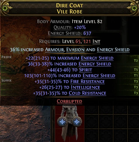 DIRE COAT VILE ROBE