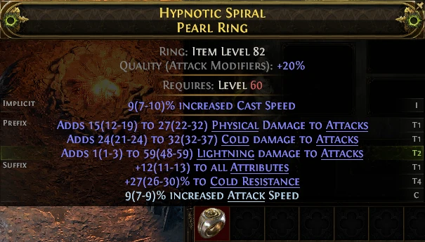 HYPNOTIC SPIRAL PEARL RING