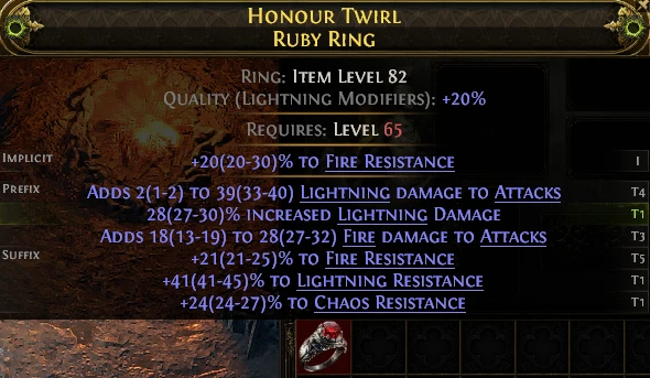 HONOUR TWIRL RUBY RING