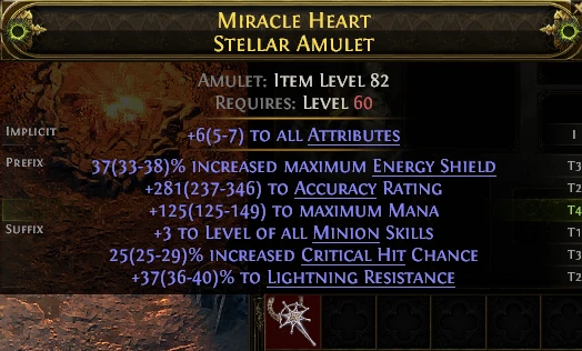 MIRACLE HEART STELLAR AMULET