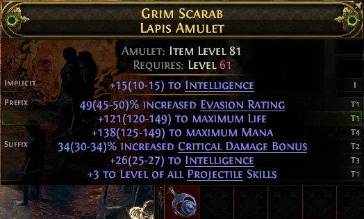 GRIM SCARAB LAPIS AMULET