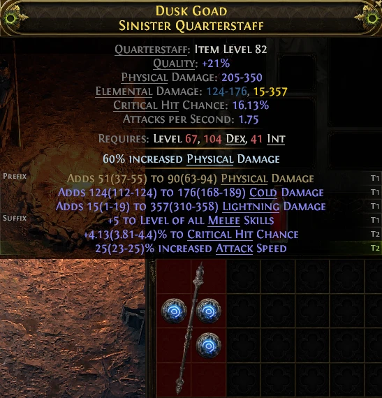 DUSK GOAD SINISTER QUARTERSTAFF