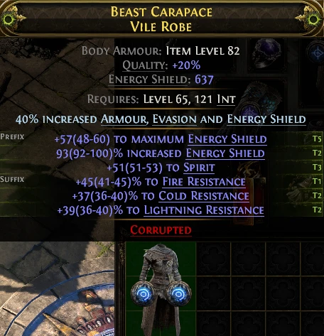 BEAST CARAPACE VILE ROBE