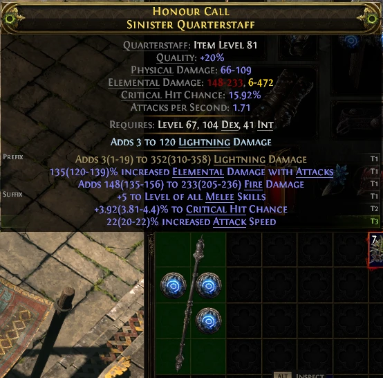 HONOUR CALL SINISTER QUARTERSTAFF